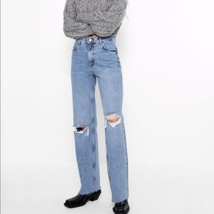 NWT Hi-rise full length Zara jeans